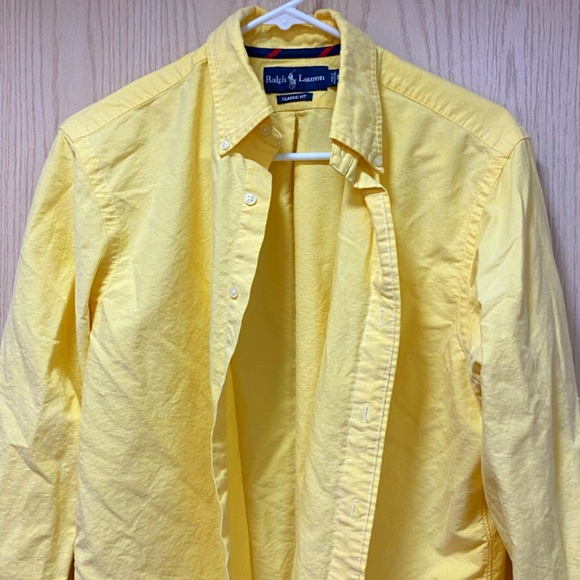 Ralph Lauren Size M Men’s Yellow Long Sleeves - Picture 3 of 12